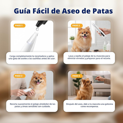 Recortadora LED Silenciosa para Mascotas
