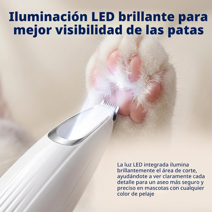 Recortadora LED Silenciosa para Mascotas